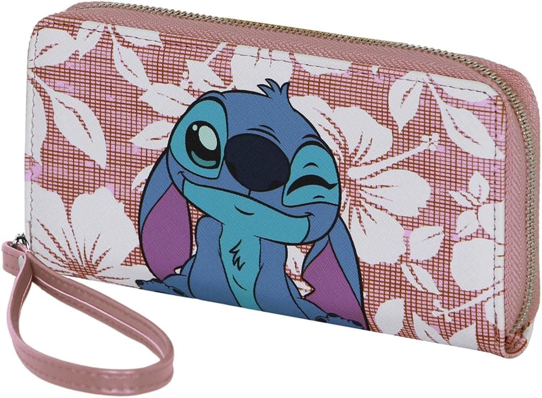 Disney Essential Maui | Carteira rosa com fecho para mulher 19 x 10 cm