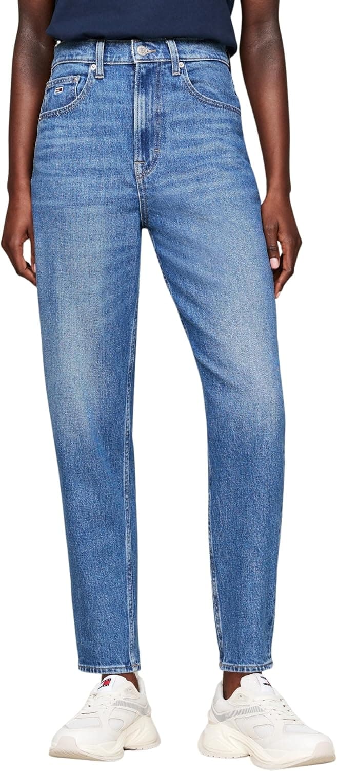Tommy Jeans Calças de ganga para mulher Mom Tapered Fit