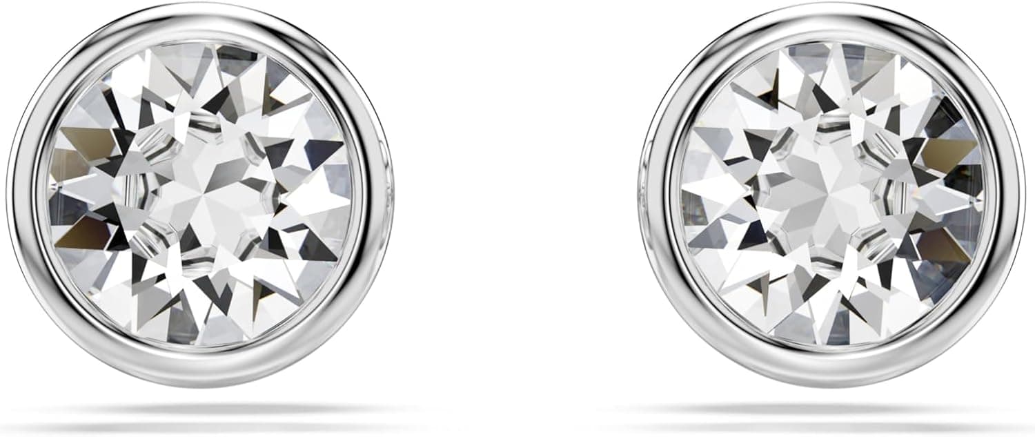 Swarovski Imber Coleção Rodio Chapado - Brincos de Botão