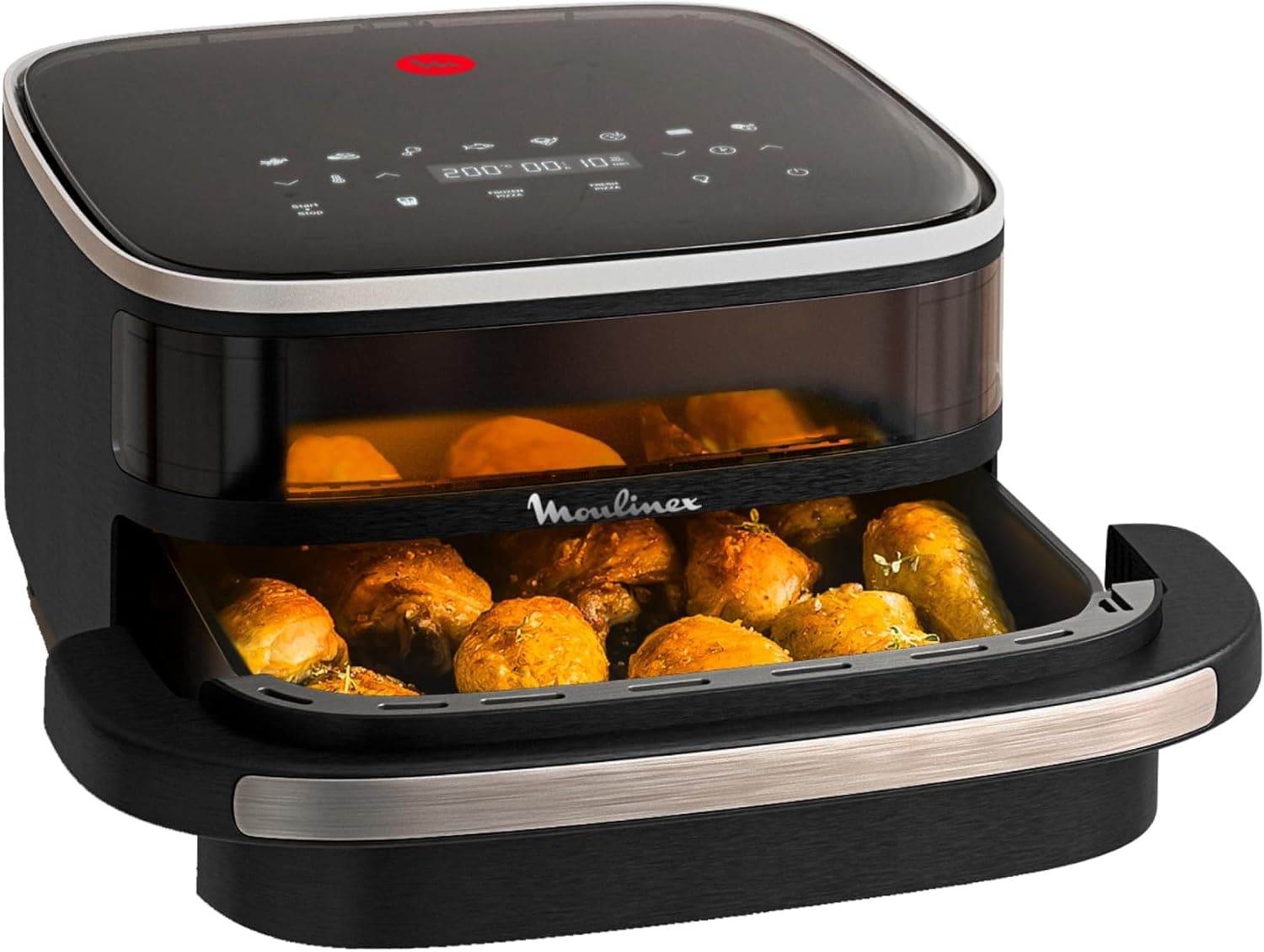 Moulinex Easy Fry XL Surface AL4018 | Fritadeira de ar quente 2200 W com dupla resistência e 10 programas, janela de visualização e superfície XL