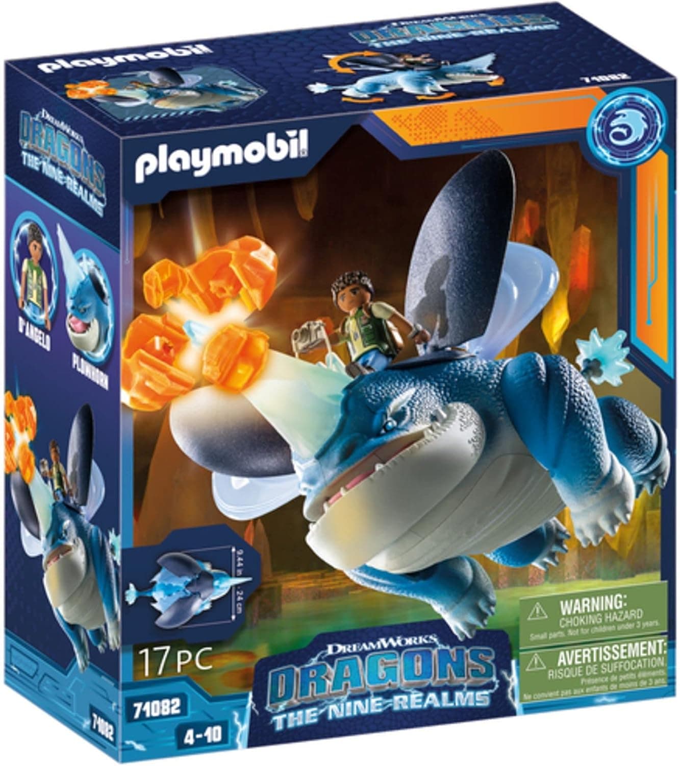 PLAYMOBIL DreamWorks Dragons 71082 Dragons, The Nine Realms Plowhorn e D'Angelo, brinquedo para crianças a partir de 4 anos