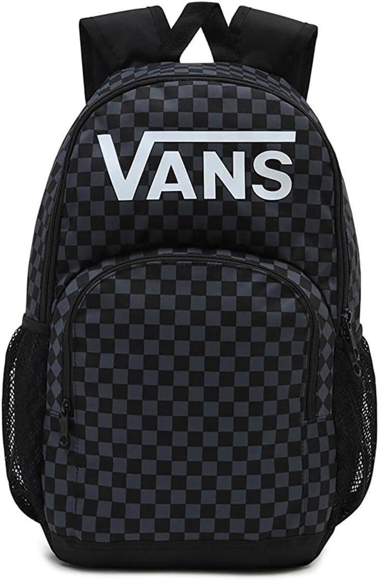 Vans Alumni 5P | Mochila casual preta com padrão aos quadrados