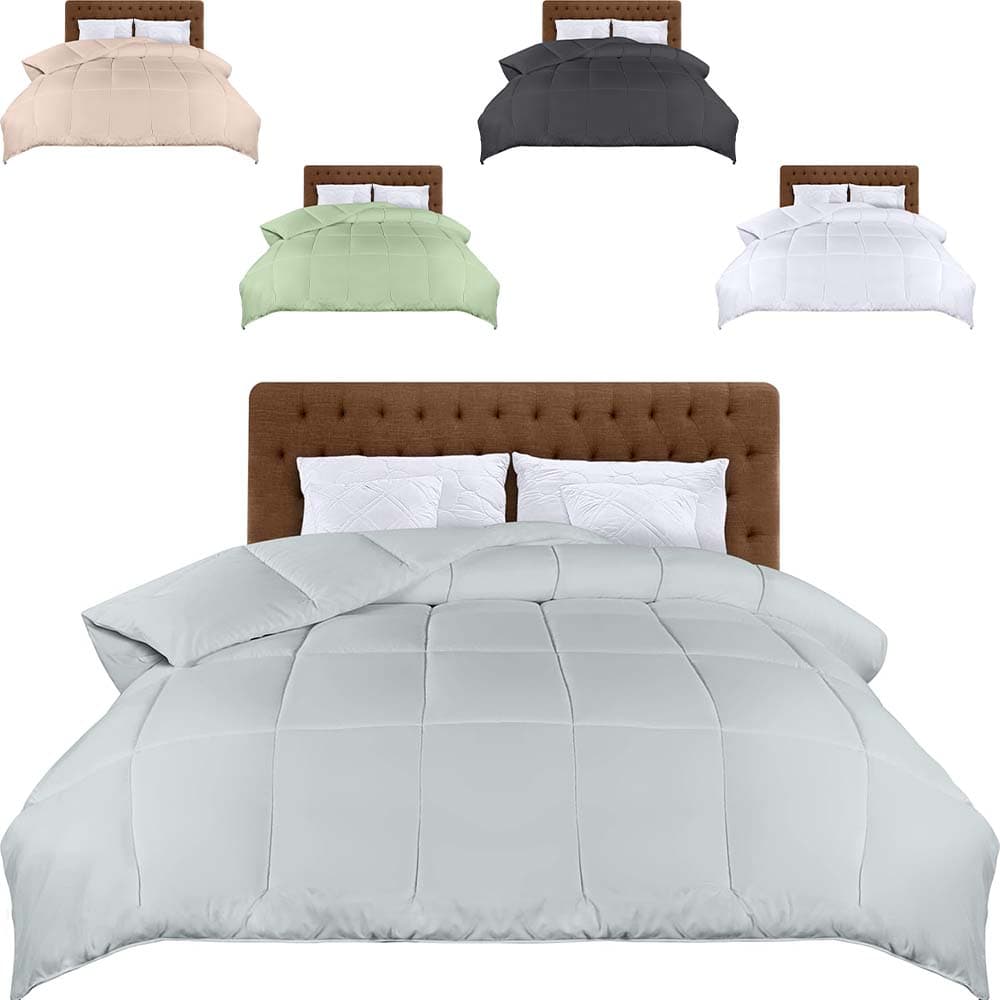 Utopia Bedding Edredão acolchoado 220 x 240 cm, edredão, cama de 135/150, enchimento nórdico 200 gr/m² em 100% microfibra 