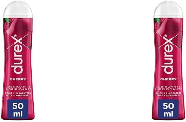Durex Lubrificante Cherry, doce e pratos, 50 ml (embalagem de 2)