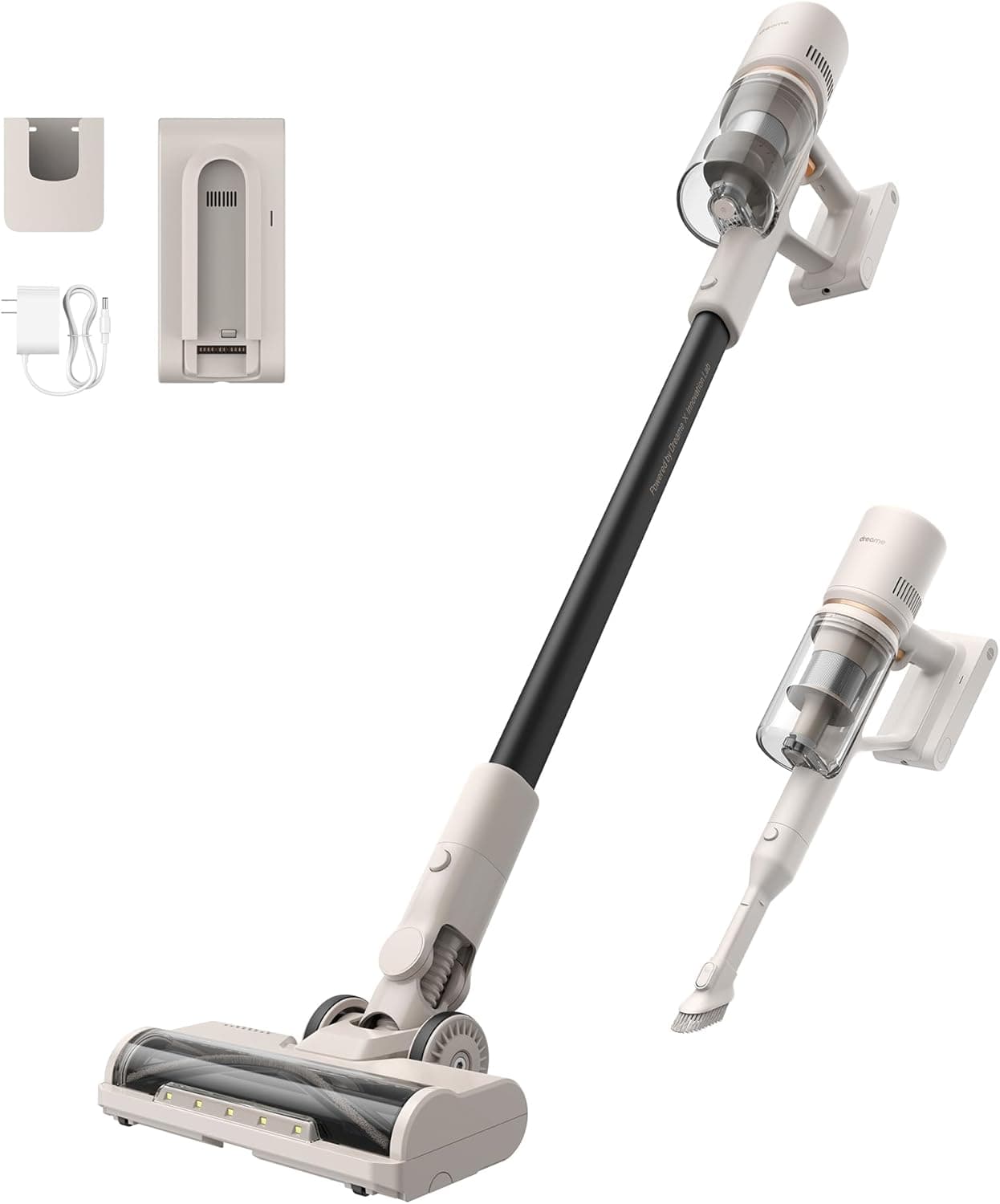 Dreame U10 Aspirador sem fio, sucção 100 AW, tempo de execução de 40 minutos, filtragem avançada, escova multisuperfície com luzes LED, leve, limpeza doméstica, pelos de animais de estimação, tapetes