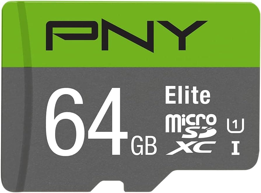 PNY Elite memória flash, cartão de memória (64 GB, MicroSDXC, classe 10, classe 1 (U1), verde, cinzento)