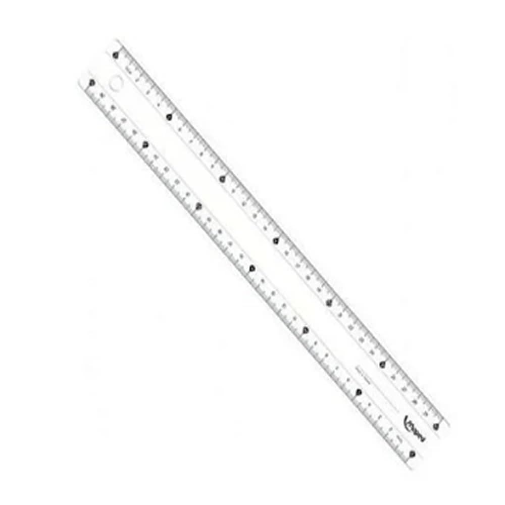 Maped Study | Régua inquebrável transparente de 30 cm com graduação dupla