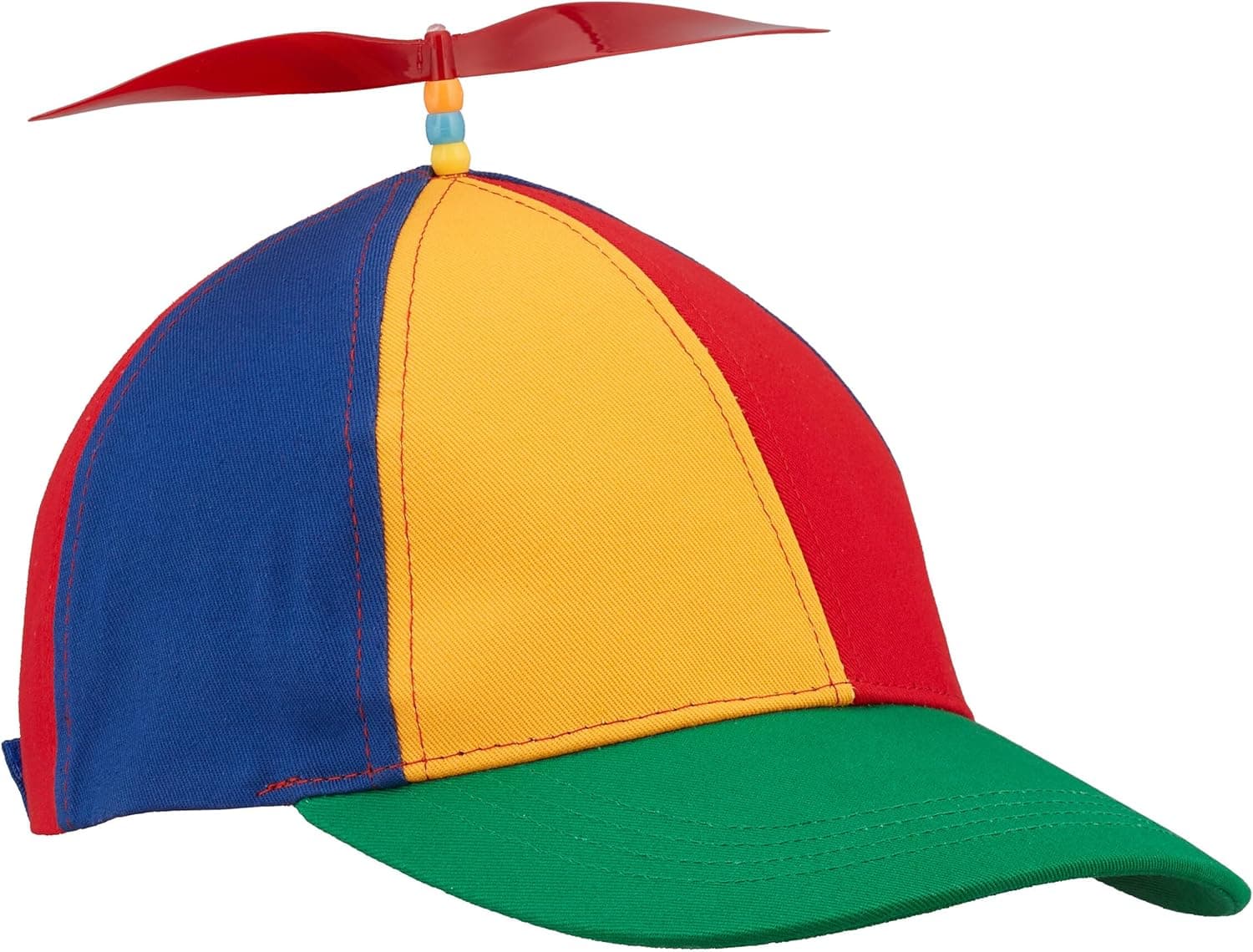 Relaxdays Boné colorido de hélice, acessórios disfarce para crianças, mulheres e homens, contorno de cabeça 55 - 61 cm, multicolor, 80% algodão 10% plástico, 14 x 19 x 27 cm