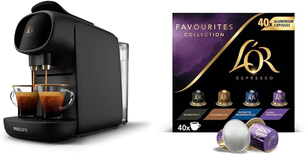 Philips L'Or Barista Sublime, máquina de café expresso de cápsulas compacta, para cápsula simples e dupla, preto L'OR expresso colecon favoritos, 40 cápsulas compatíveis nespresso (R)  - Amazon