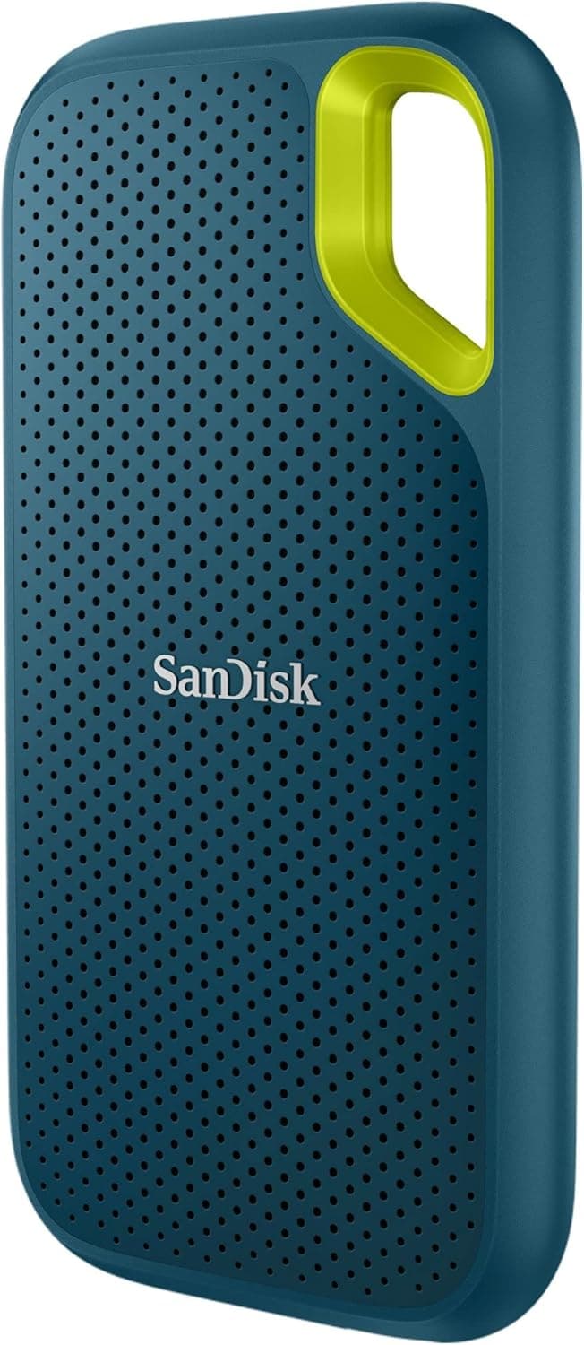 SanDisk 2TB Extreme SSD portátil, USB-C, memória de estado sólido NVMe externa, até 1050 MB/s, classificação IP65 de resistência à água e ao pó - Monterey