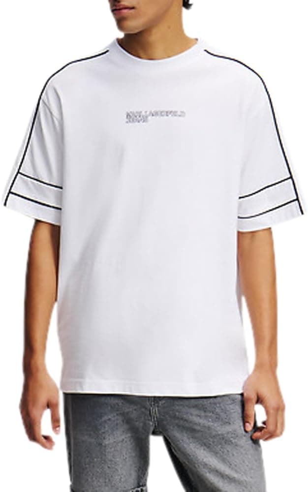 Karl Lagerfeld Jeans Relaxed Piping tee t-shirt para homem