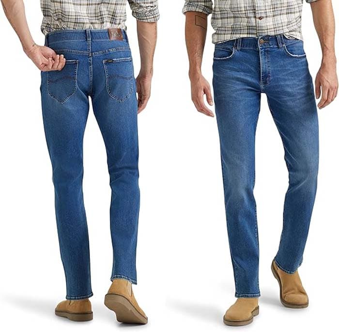 Lee Modern Series Extreme Motion Straight Fit Tapered Leg Calças de ganga para homem