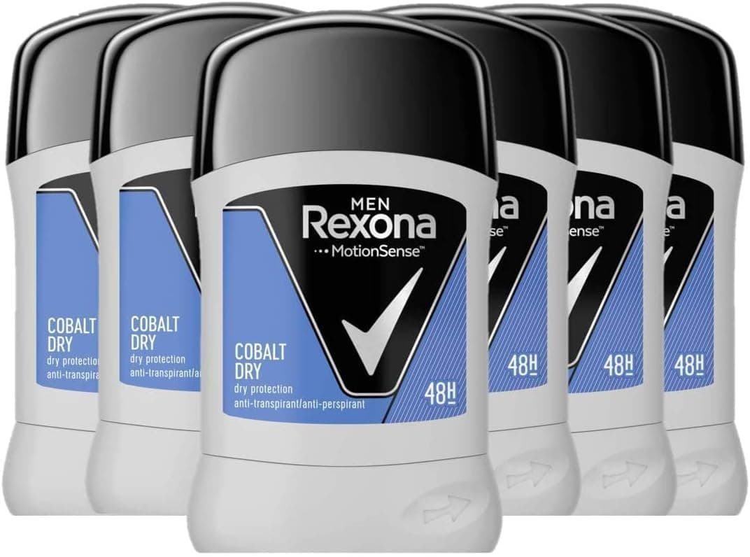 Rexona Desodorante Stick antitranspirante para homem Cobalt Dry 50 ml x 6