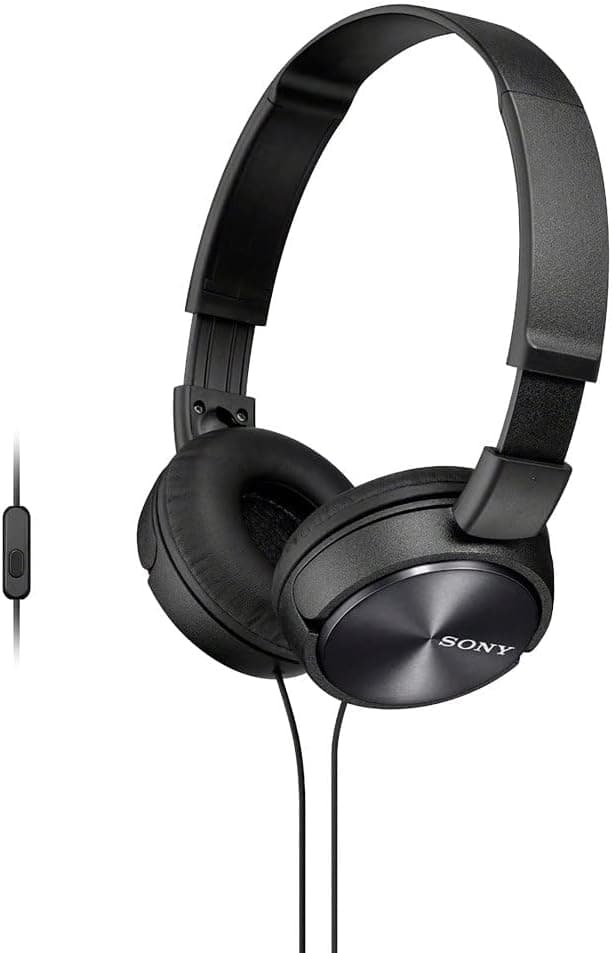 Sony MDR-ZX310APB - Auriculares de diadema fechados (com microfone, controlo remoto integrado), preto