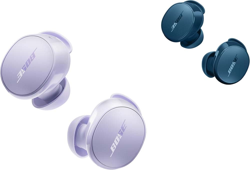 Bose QuietComfort Earbuds True Wireless, auriculares com Bluetooth com cancelamento de ruído ativo e microfone, tecnologia Deep Bass e classificação IPX4, até 8,5 horas de autonomia, lilás claro