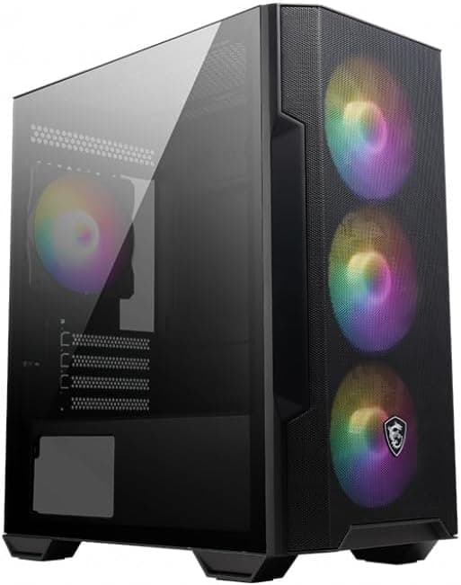 MSI MAG FORGE M100R Caixa PC mini torre - vidro temperado, suporta micro-ATX e Mini-ITX, c/controlador Hub, filtro de pó magnético, porta USB 3.2 Gen1 tipo-A