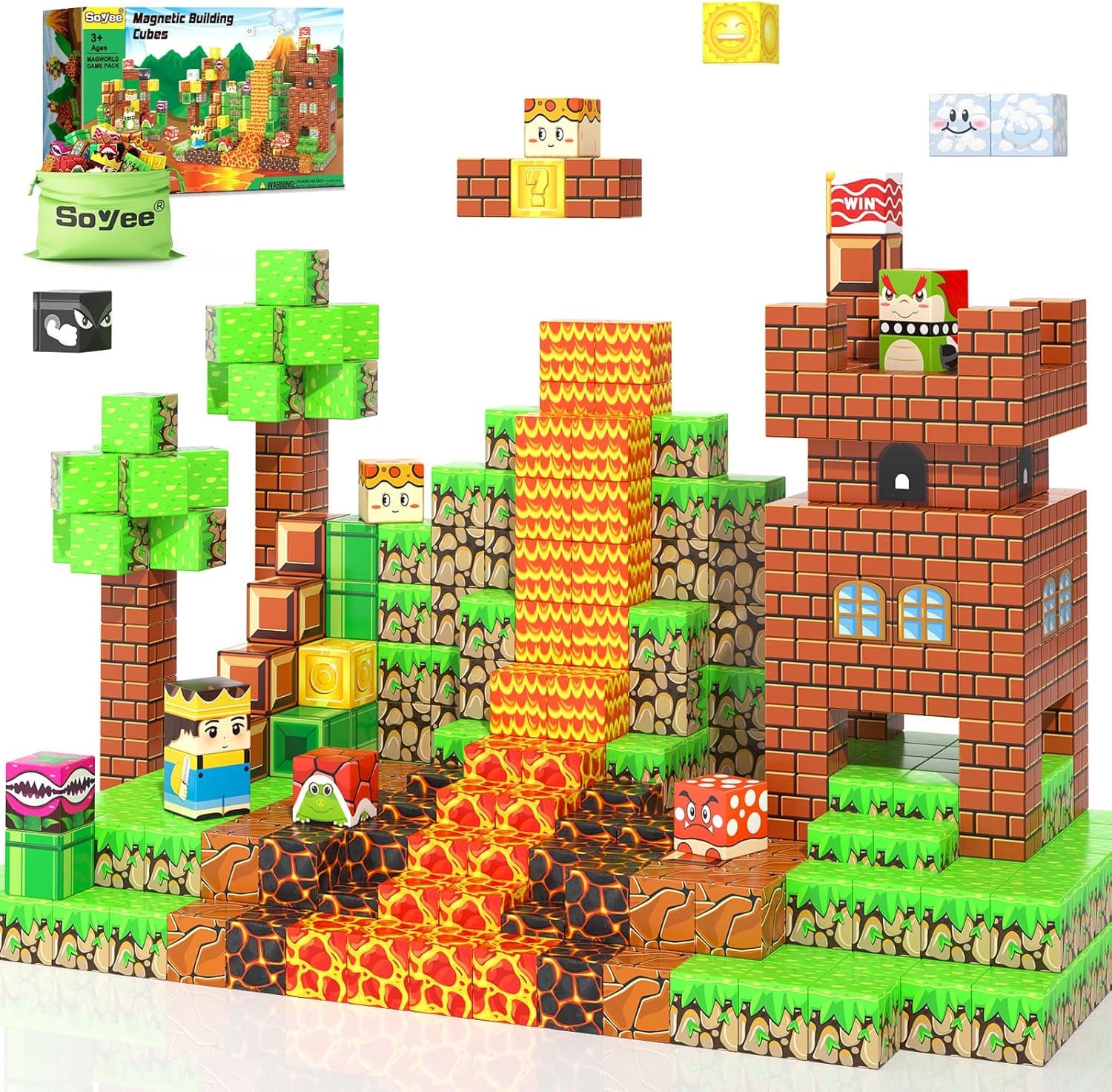 Soyee Magnetic Blocks | Conjunto de construção magnética com jogos de aventura para crianças