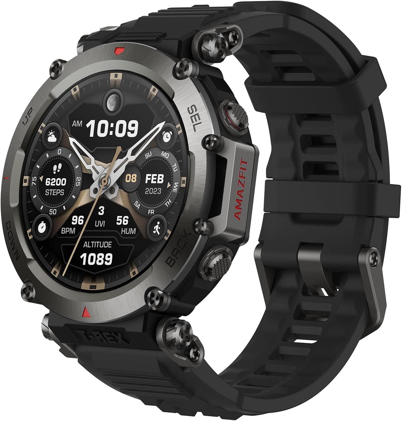 Amazfit T-Rex Ultra 47mm Smartwatch Relógio Desportivo Premium Multidesporto com GPS, Navegação em Tempo Real, Exercícios de Força, Mais de 160 Modos Desportivos, Monitorização da Frequência Cardíaca e SpO₂.