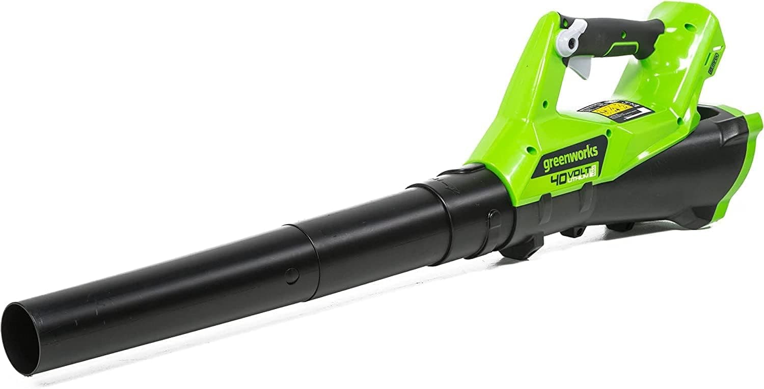 Greenworks Tools G40AB Soprador de folhas a bateria xial, com controlo de cruzeiro, 177 km/h, 11,05 m³/min sem bateria de 40 V e carregador