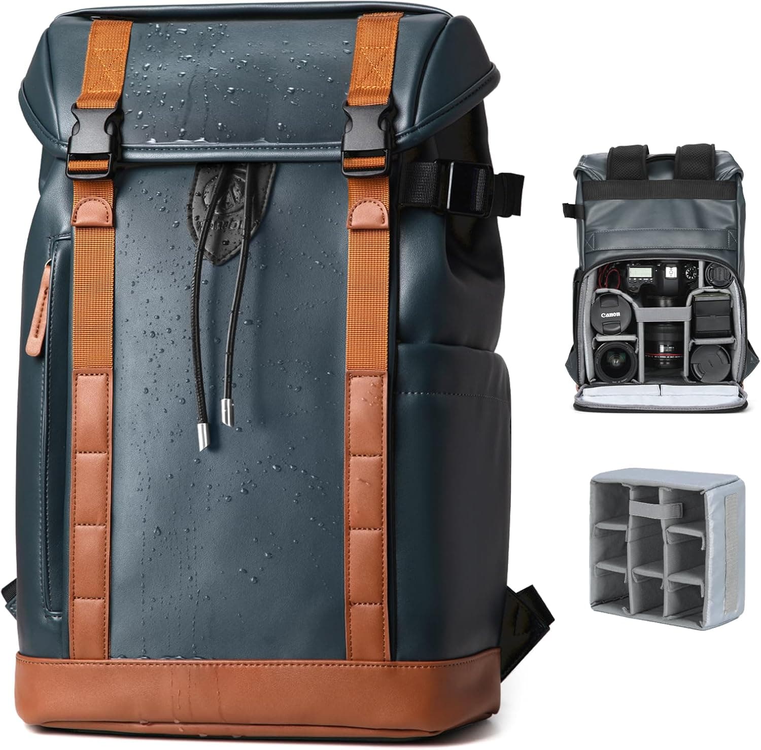 TARION Mochila profissional para câmara SLR, com compartimento para portátil de 14 polegadas, mochila DSLR para tripé, câmara alvo com capa protetora para chuva