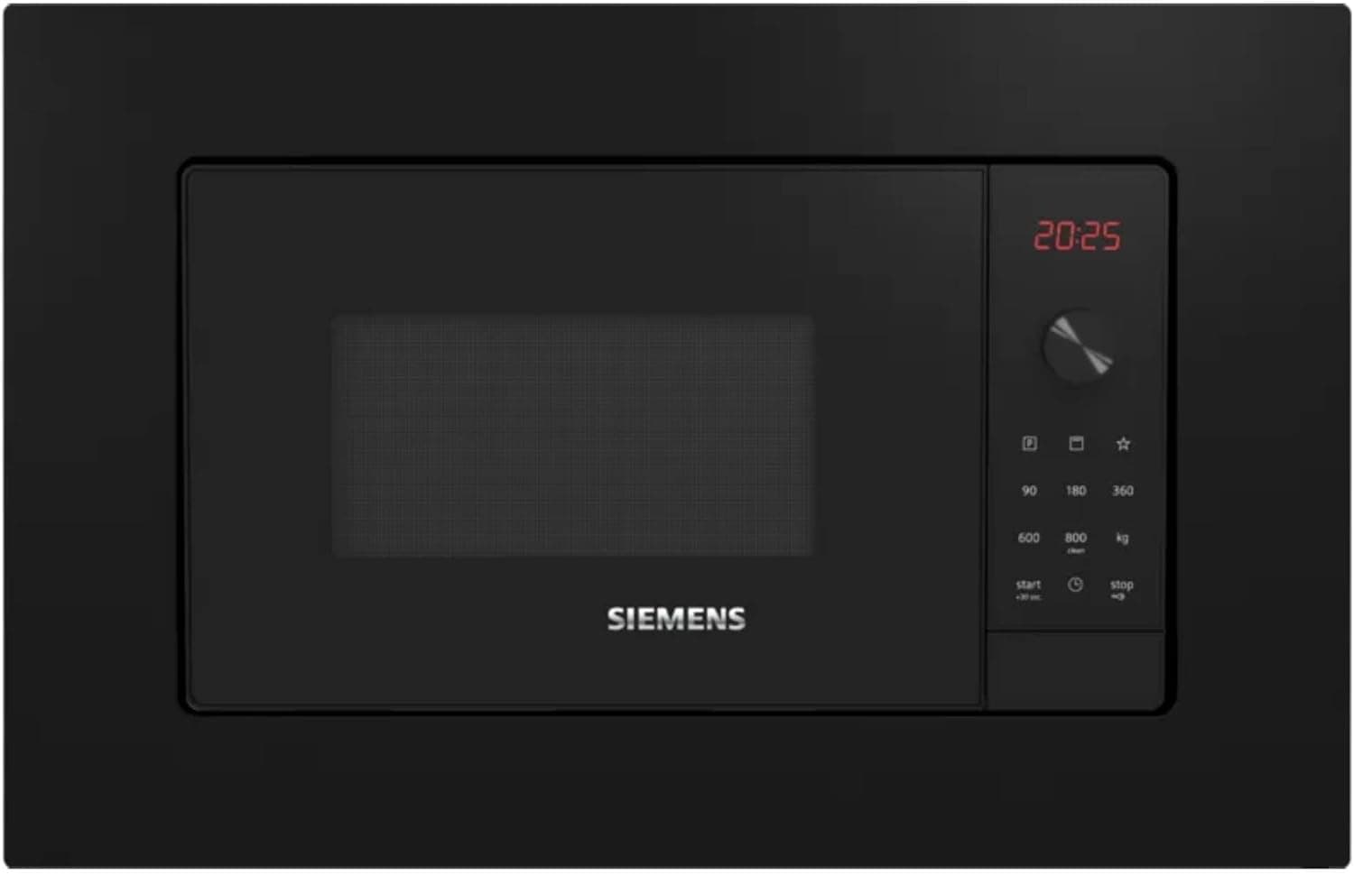 Siemens - Microondas integrado IQ300, 60 cm, Controlo, Função Grill, 5 níveis de potência, 800W, preto, BE623LMB3