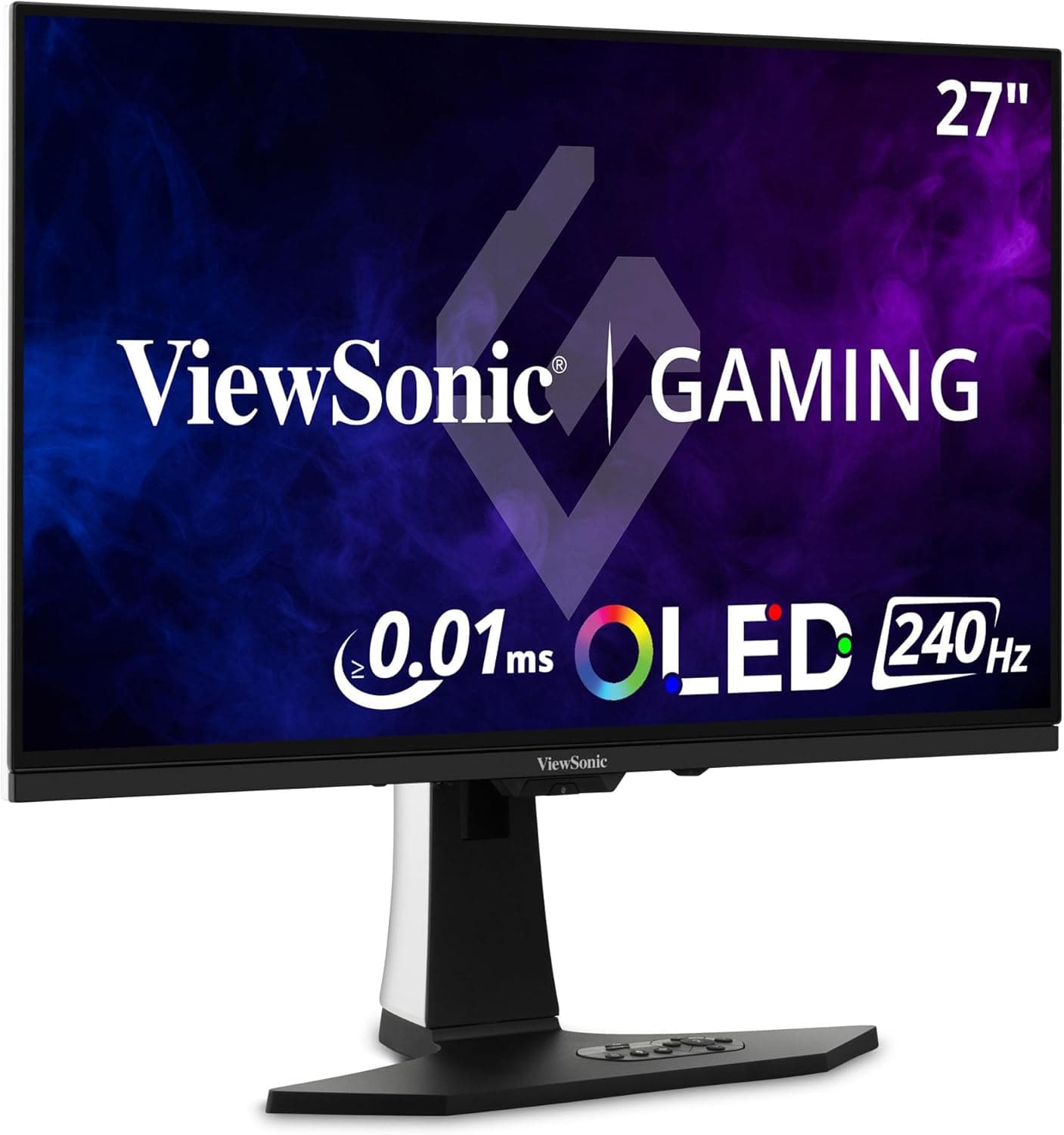 VIEWSONIC XG272-2K-OLED Gaming Monitor QHD, 240Hz, USB-C, weiß - 0,02 ms, AMD FreeSync Premium, HDMI, DisplayPort