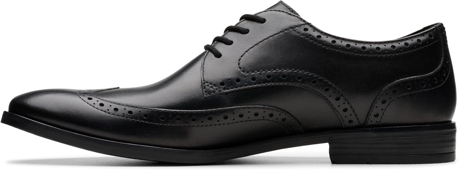 Clarks 261784907 | Sapatos Oxford em pele preta para homem