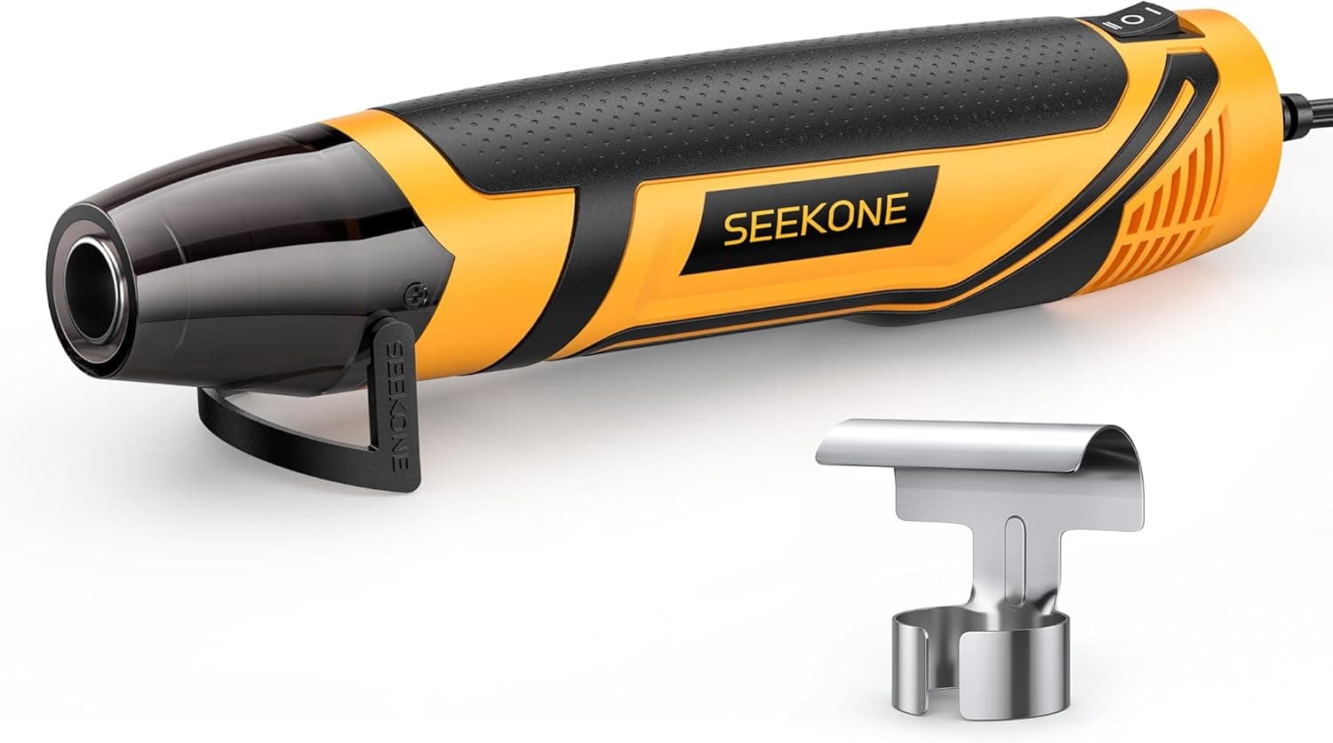 SEEKONE Mini pistola de ar quente 2 temperaturas 260 °C / 450 °C, 350 W pistola de calor portátil elétrica de calor 350 °C com bicos refletores, para aguarela seca, remoção de tinta