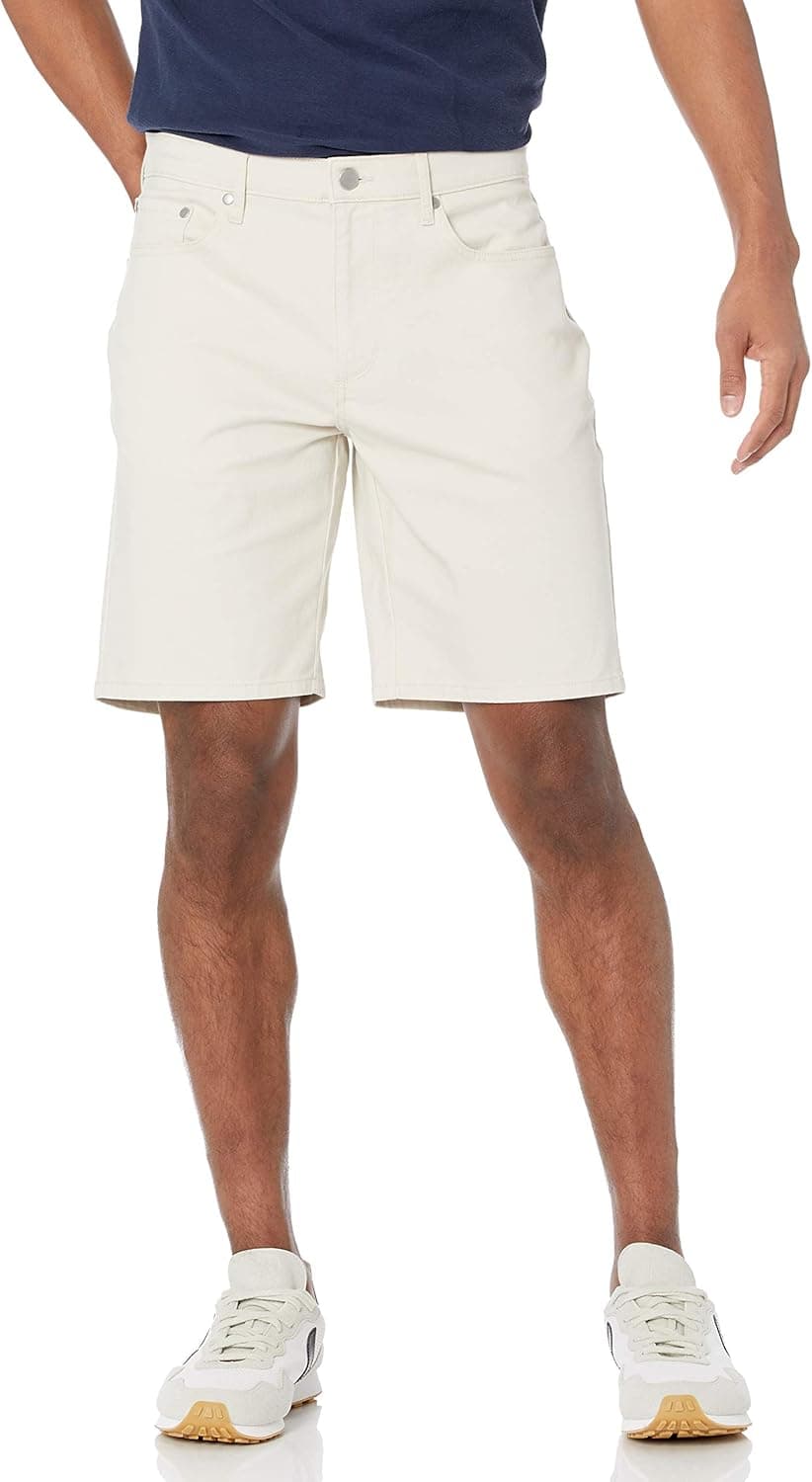Amazon Essentials Calções com ajuste reto para homem, com 5 bolsos