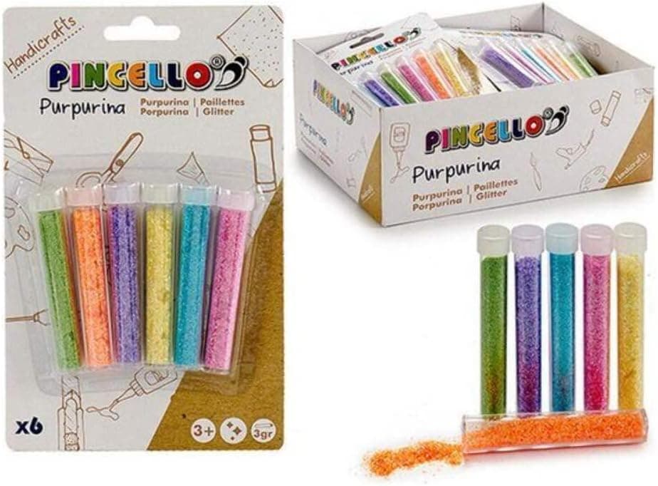 Pincello S3607023 Purpurina, 6 peças, 6 x 3 g