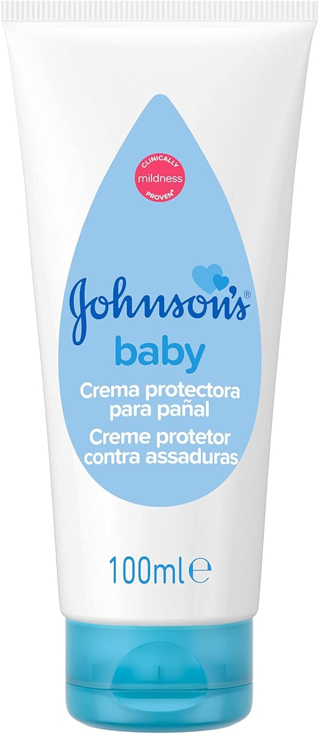 Johnson's Baby Creme protetor para fralda, creme hidratante para bebé que protege contra irritações, creme de fralda hipoalergénica para bebé e adequado para peles sensíveis, 100 ml