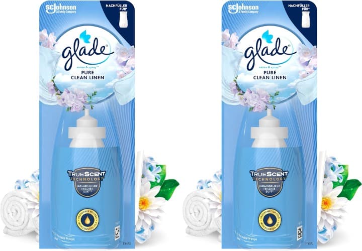 Glade Substituição para ambientador automático Sense & Spray com sensor de movimento, fragrância Frescor roupa limpa, 1 peça - 18 ml