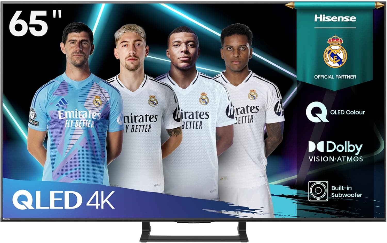 Hisense 65A7Q - QLED Smart TV, Dolby Vision & Atmos, Subwoofer integrado, modo de jogo de 60 Hz, Bluetooth e HDMI 2.1, Compartilhamento na televisão, Alexa Built-in & VIDAA Voice