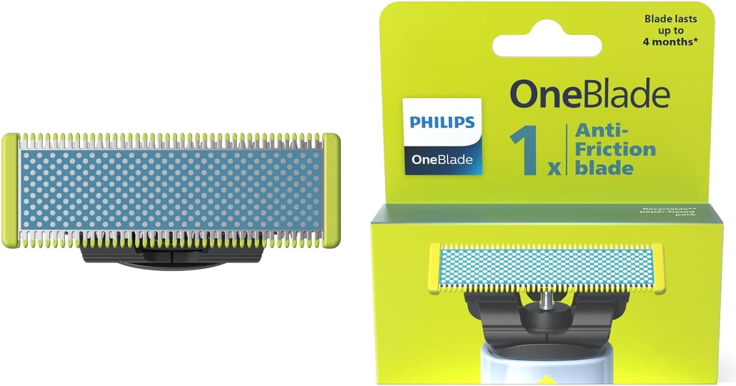 Philips QP215/50 OneBlade Lâmina de substituição, para aparador de barba e máquina de barbear homem, compatível com todos os Philips OneBlade, 1 unidade