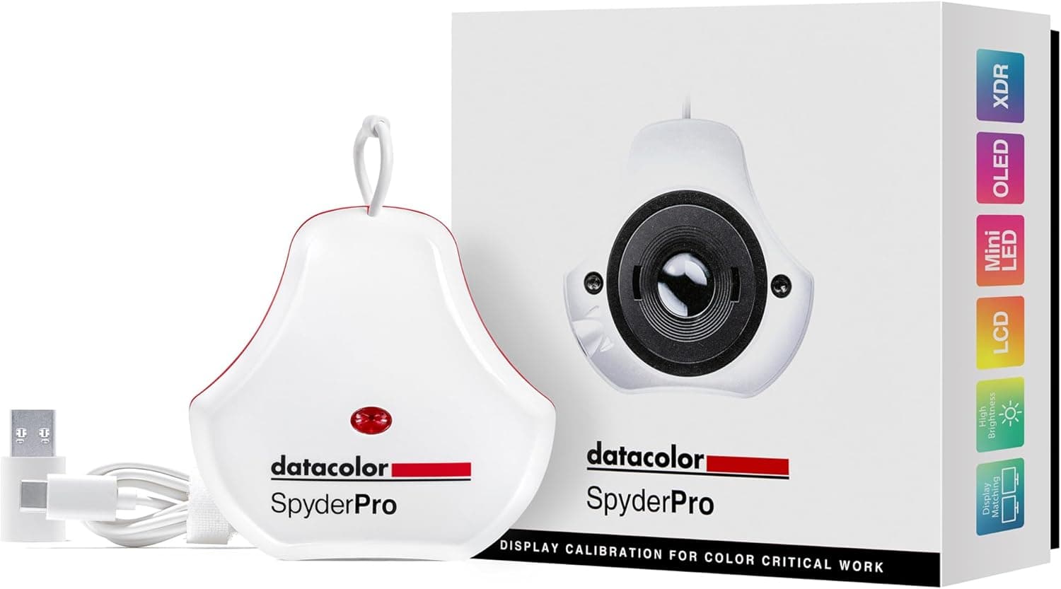 Datacolor Spyder Pro - Calibrador monitor avançado, melhor gestão de cores - monitor de calibração e cor fácil de usar para maior precisão e consistência de cores, versão 2024