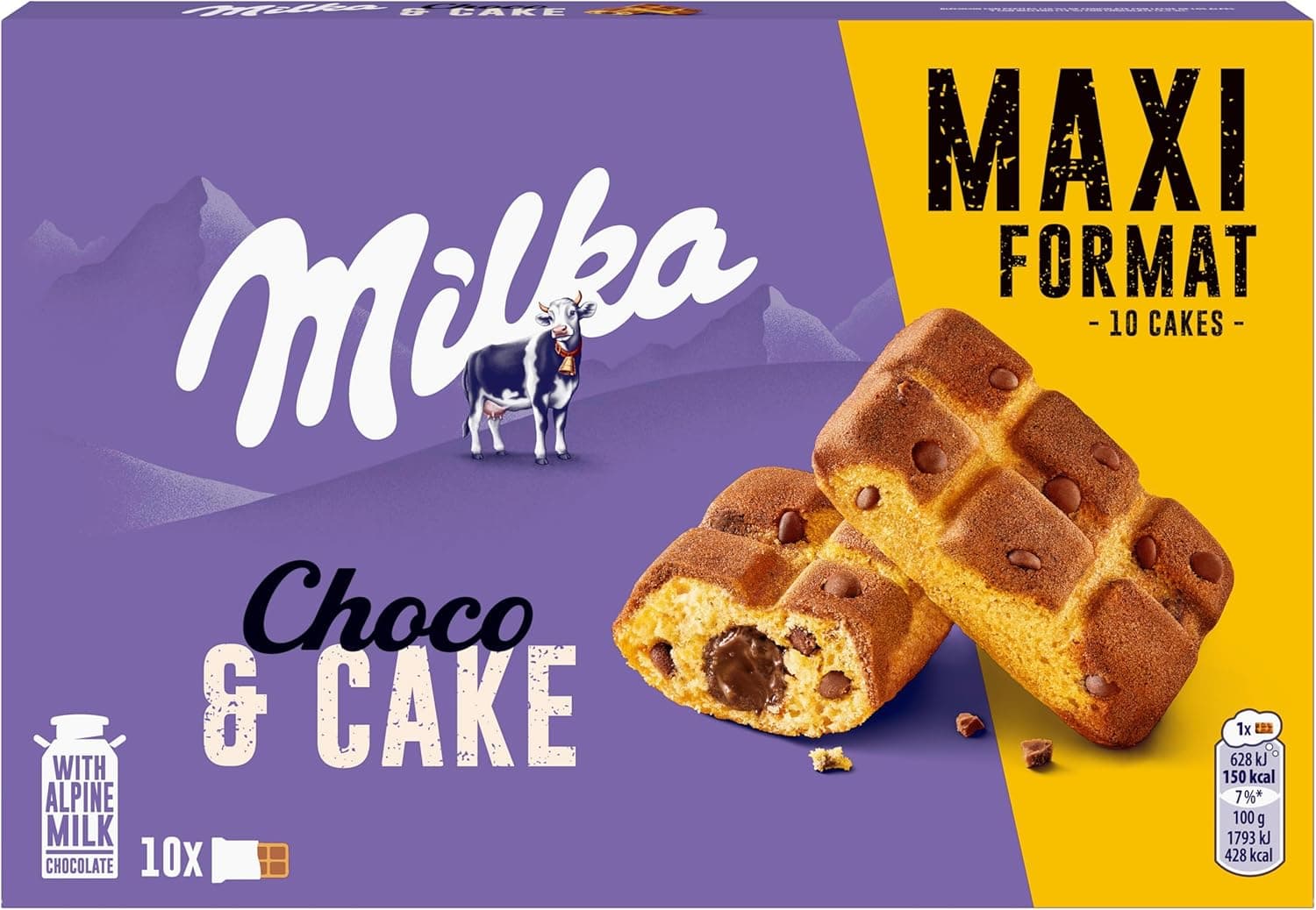 Milka Cake&Choc | Bolachas recheadas com chocolate de leite, 350 g