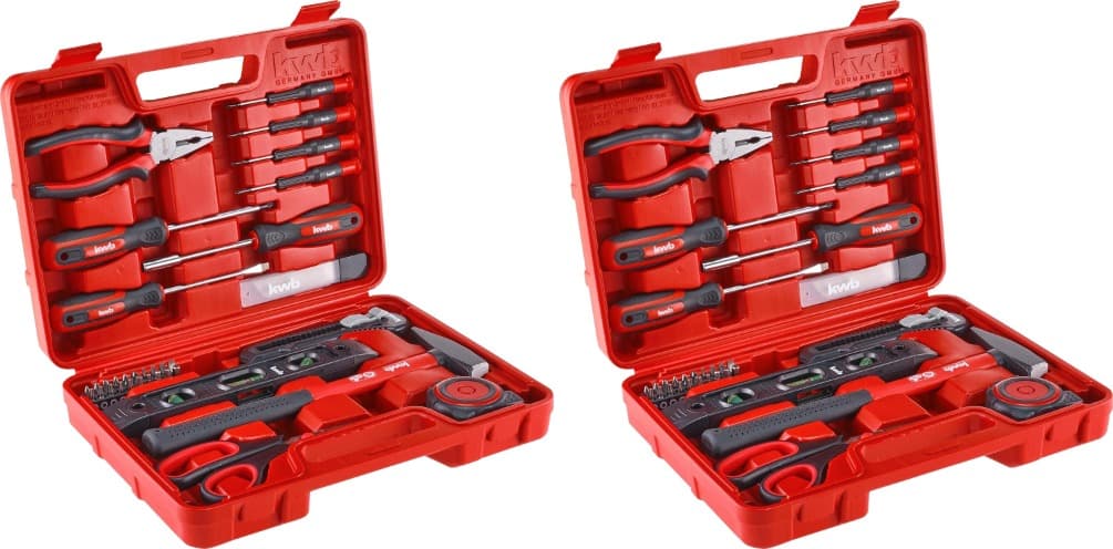 KWB - Mala de ferramentas de 35 peças, enchimento, resistente, ideal para casa ou garagem
