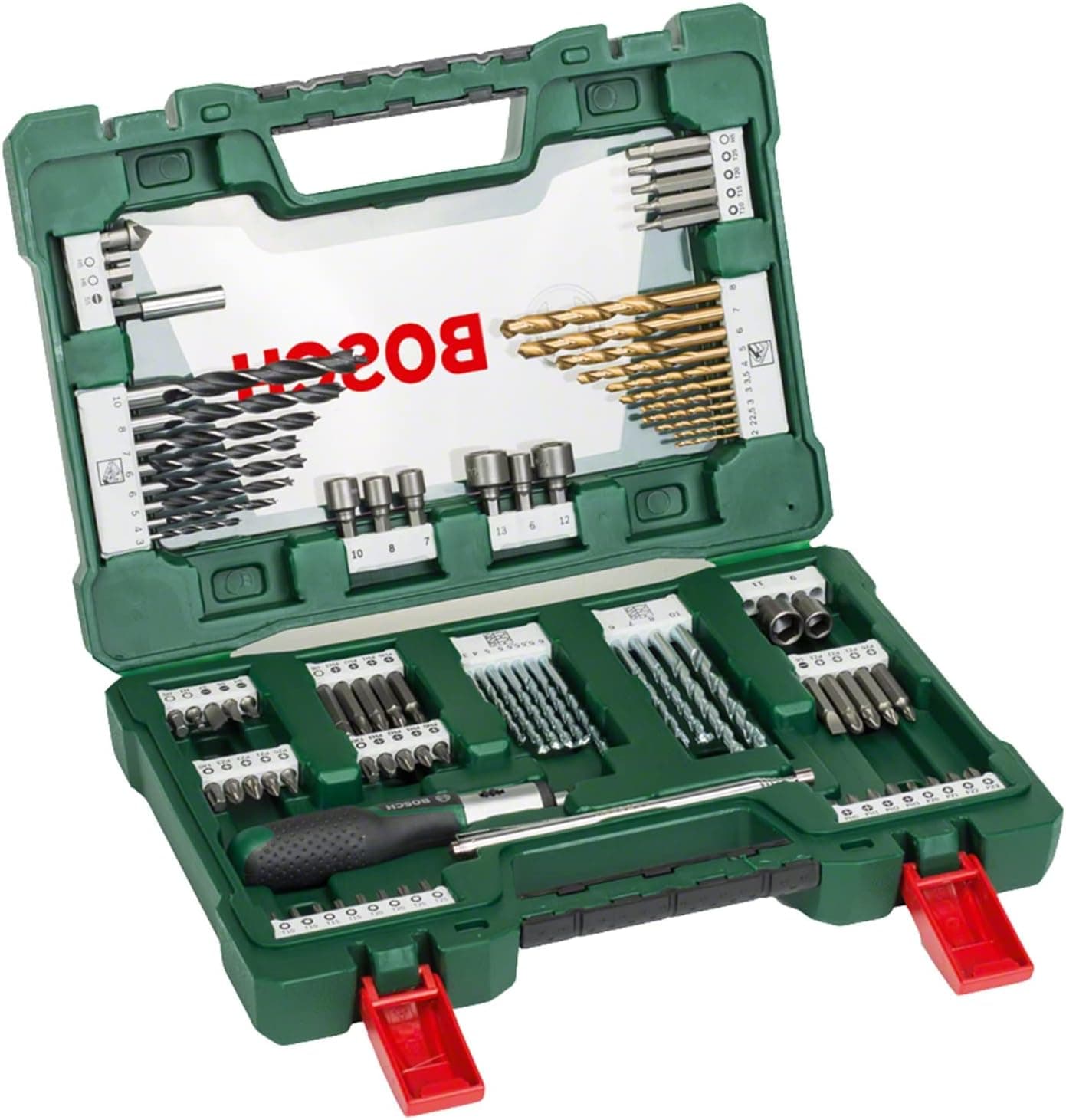 Bosch Home and Garden 2607017195 Bosch V-Line Titanio Pasta de 91 unidades para perfuração e aparafusamento