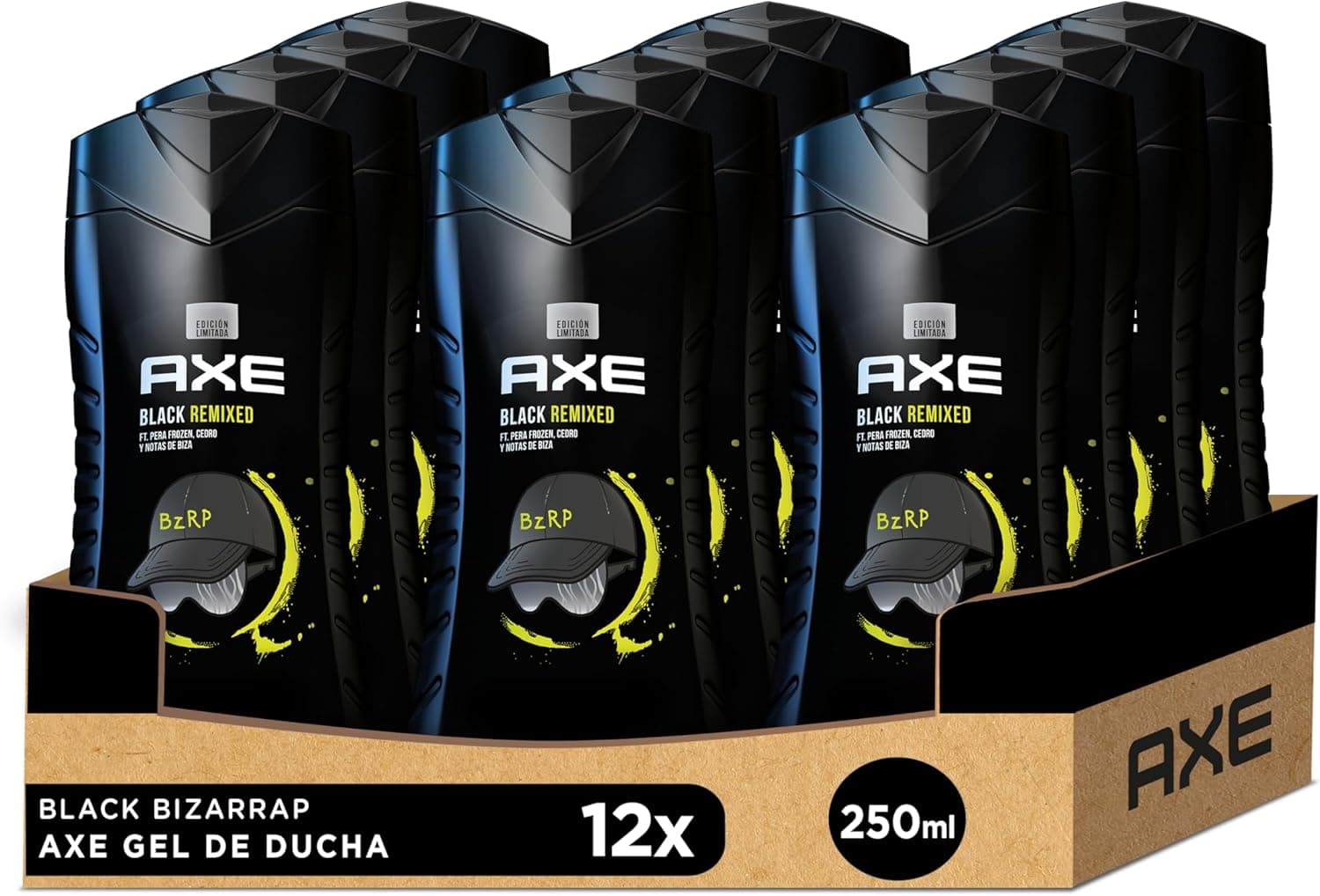 Axe Gel duche preto BZRP 250 ml x 12