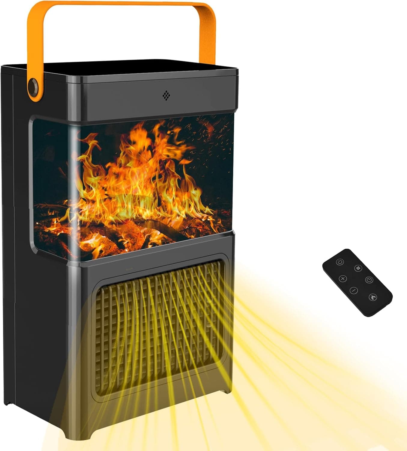 Aquecedor de 2200 W, temporizador de 12 h, LED tátil, proteção contra sobreaquecimento e volco, 3 modo, ajuste de vento, casa, escritório