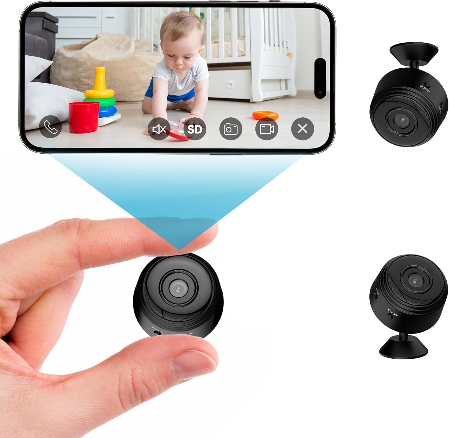 Câmaras de vigilância doméstica Wifi, mini câmara Espia1080p HD oculta, sem fios wi-fi interior/exterior, câmaras espinhas de visão noturna, movimento micro câmara para casa, crianças, animais de  estimação