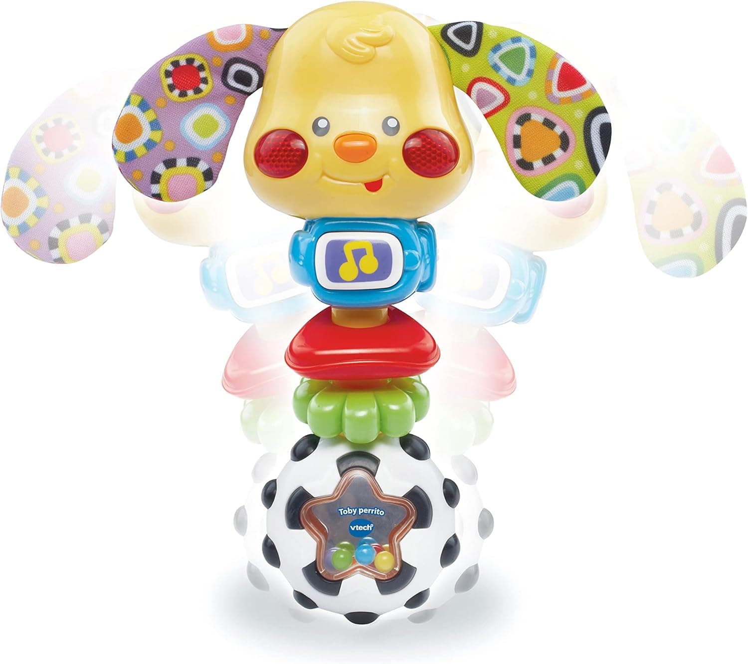 VTech 3480-184722 Toby cãozinho chocalho eletrónico com luz e voz, multicor, tamanho único