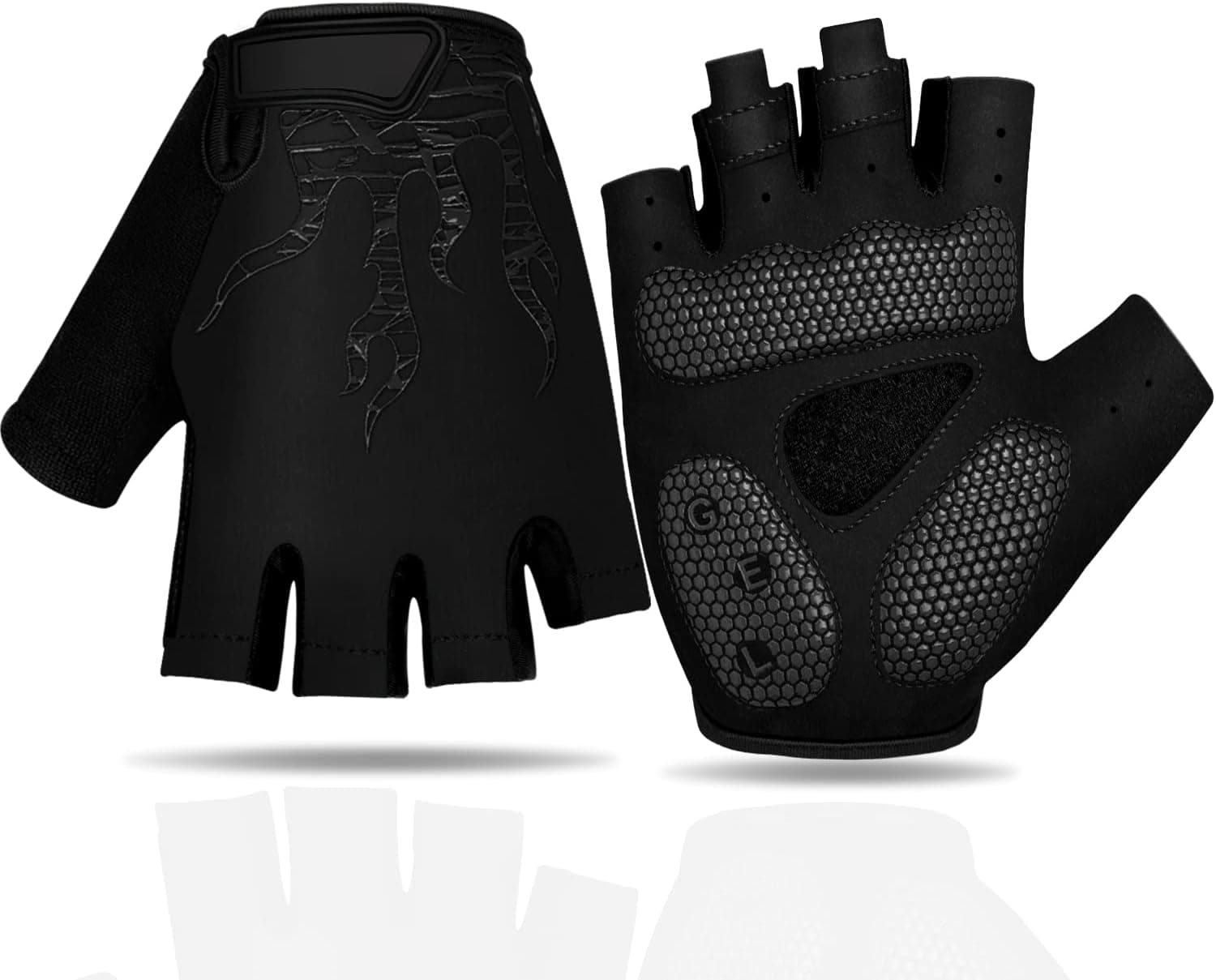 Faneam Antiderrapante luvas de ciclismo verão meio dedo luvas de bicicleta montanha para homem mulher, respirável luvas curtas MTB gel luvas curtas desportivas motociclo, unissexo