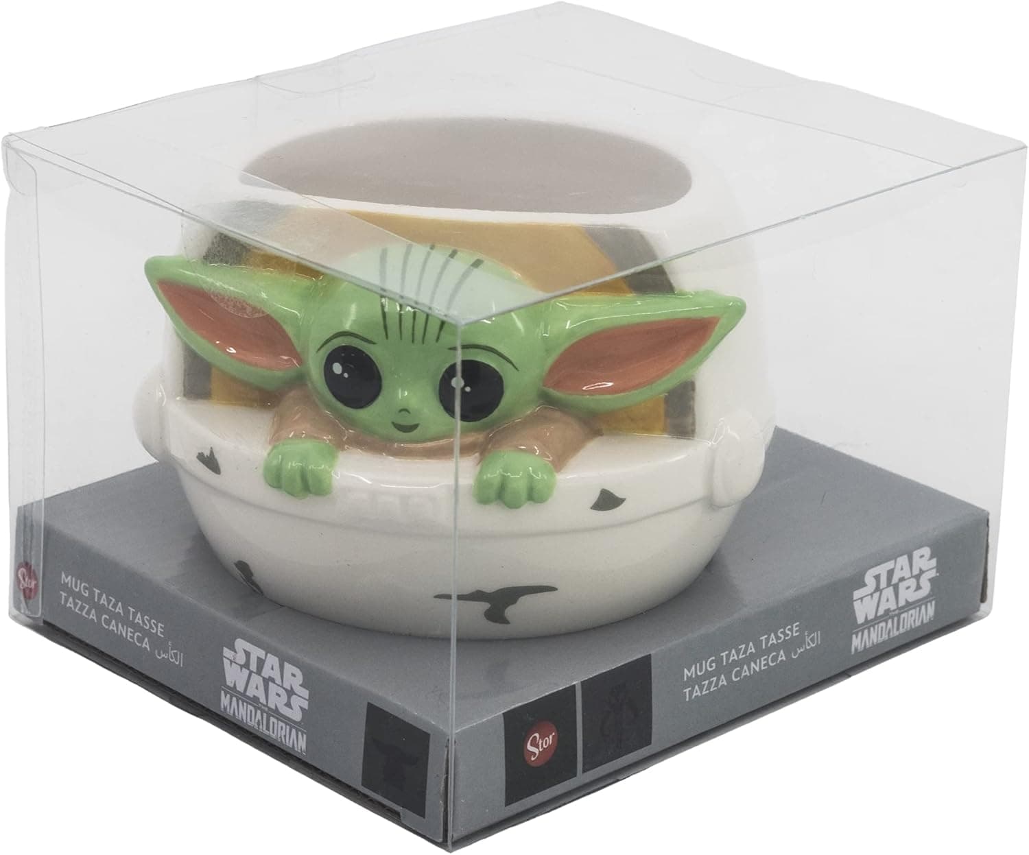 Caneca de cerâmica em forma de 3D de Grogu - The Mandalorian