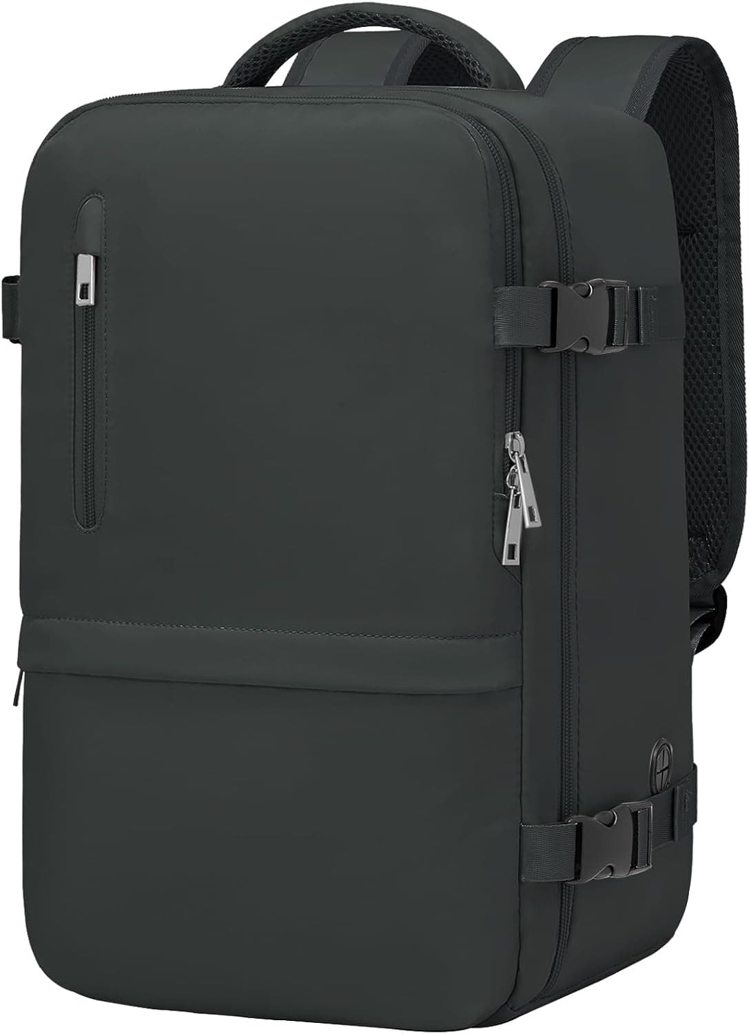 Xkdoai Mochila viagem cabine avion 40 x 20 x 25 mochila viagem para Ryanair bagagem de mão com bolsa anti-roubo bolso de garrafas para viagem curta, Cinzento preto