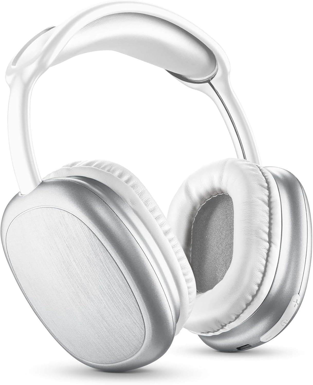 Music Sound | Auriculares Bluetooth MAXI2 | Auriculares On Ear Bluetooth 5.0 - Play Time 22h - Charging Time 1,5 h - microfone integrado, controlos no pavilhão e faixa de cabeça ajustável, branco