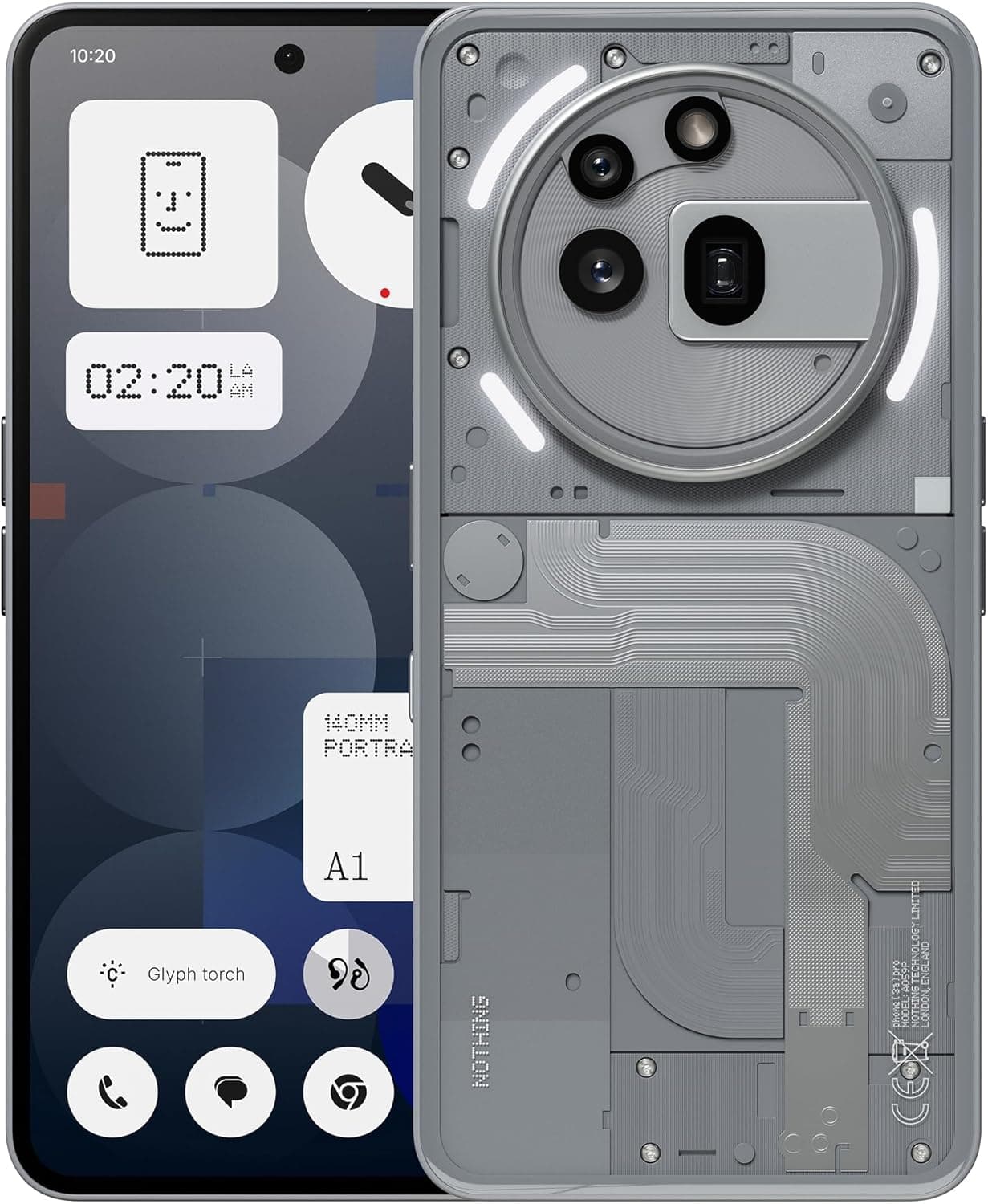 Nothing Phone (3a) Pro de 256 GB, Smartphone 5G Android livre com eSim, 12 GB de RAM, câmara periscópica OIS de 50 MP, Ultra Zoom 60x, carregamento rápido de 50 W e ecrã AMOLED FHD+ 120 Hz de 6,77