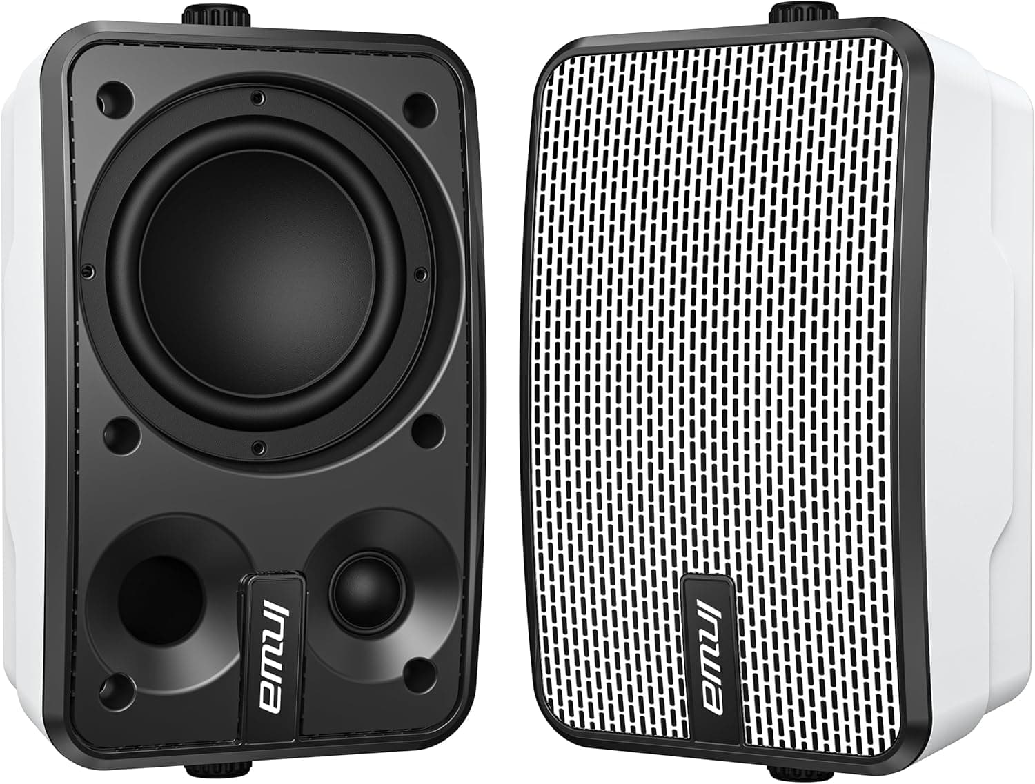 Inwa Altifalante Bluetooth exterior, altifalantes de parede resistente à água IPX5, potência máxima de 400 W, potente sistema de som com graves, sincronização sem fios de até 100 altifalantes 
