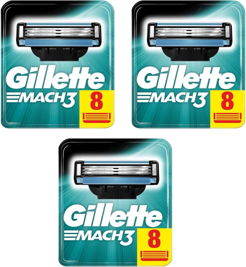 Gillette - Mach3, lâminas de substituição, 8 peças x 3