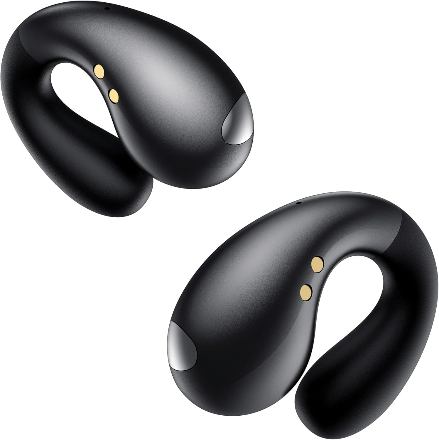 EUQQ Auriculares de condução óssea - auriculares sem fios desportivos com Bluetooth 5.3 e som envolvente, capacetes sem fios Bluetooth desporto com design ergonómico para corrida e ginásio